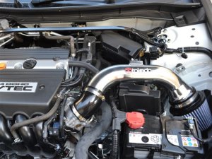 Honda Accord Performance Air Intake - aFe - Stage-2 Cold Air Intake System w/ Pro DRY S Filter - Polished - `08-`10
