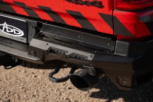 Ram RHO Bumper - Rear - Addictive Desert Designs - Phantom - Hammer Black Powder Coat - 2025+