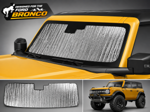 Ford Bronco Windshield Sunshade/ Reflector - BlackOut Sunshades - Roll Up Design