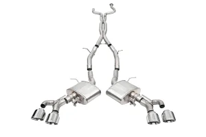Cadillac CT4 V Blackwing Performance Exhaust  - Cat-Back - CORSA Performance - Active Valve - Double X-Pipe - Dual Exit, 4.5in Polished Tip - `22+