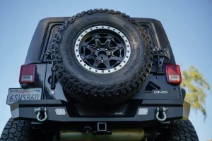 Jeep Wrangler JK Tire Carrier - DV8 Offroad - MTO Bumper - `07-`18 Jeep Wrangler JK Tire Carrier - DV8 Offroad - MTO Bumper - `07-`18