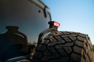 Jeep Wrangler JL Tire Carrier - Swing Gate - DV8 Offroad MTO Series Bumper - `18-`25 Jeep Wrangler JL Tire Carrier - Swing Gate - DV8 Offroad MTO Series Bumper - `18-`25