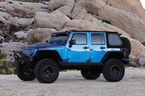 Jeep JK Suspension Lift Kit - Front + Rear - Fabtech - Long Travel, 5in Trail LT w/ DL 2.25 Resi Shocks - `07-`18