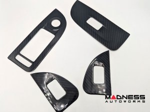 Alfa Romeo Giulia Door Trim - Window Switch Trim Kit - Carbon Fiber - Feroce Carbon
