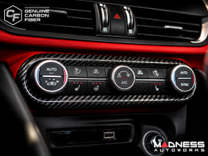 Alfa Romeo Giulia Air Conditioning Dash Bezel - Carbon Fiber - '20+ models - Feroce Carbon