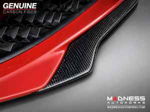 Alfa Romeo Giulia Front Spoiler - Carbon Fiber - QV Style - V2 - Feroce Carbon - Sport/ Ti/ Veloce