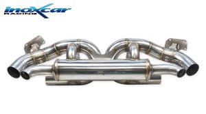 Porsche 911 Carrera (992) Performance Exhaust - Rear Section - 3.0L V6 - Dual Exit - For OEM Tips - InoXcar Racing - '19+