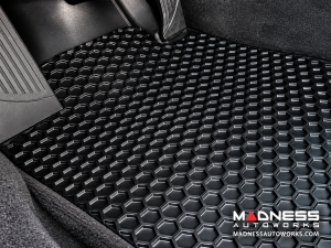 Alfa Romeo Stelvio Floor Mat Set - All Weather Rubber Front 2 Piece Set - Black