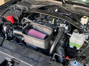 Ford Mustang Performance Air Intake - JLT - Cold Air Intake Kit w/Red Filter - Black Textured - 2.3L EcoBoost - 2024+