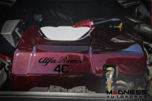 Alfa Romeo 4C Carbon Fiber Engine Cover - Red Alfa Romeo 4C Carbon Fiber Engine Cover - Red