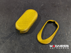 Alfa Romeo 4C Key Fob Cover - Carbon Fiber - Matte Yellow