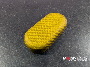 Alfa Romeo 4C Key Fob Cover - Carbon Fiber - Matte Yellow
