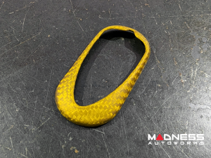 Alfa Romeo 4C Key Fob Cover - Carbon Fiber - Matte Yellow