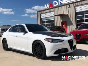 Alfa Romeo Giulia Front Spoiler - Carbon Fiber - QV Style - MADNESS - Base Model Alfa Romeo Giulia Front Spoiler - Carbon Fiber - QV Style - MADNESS - Base Model
