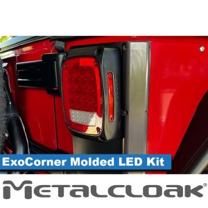 Jeep Wrangler JK Rear ExoSkin - ExoCorner Kit - w/ Low Profile LED Taillights - Pair 