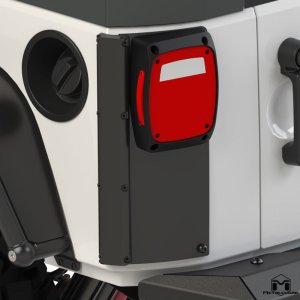 Jeep Wrangler JK Rear ExoSkin - ExoCorner Kit - w/ Low Profile LED Taillights - Pair 