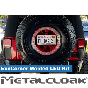 Jeep Wrangler JK Rear ExoSkin - ExoCorner Kit - w/ Low Profile LED Taillights - Pair 