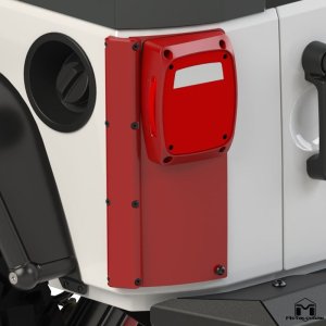 Jeep Wrangler JK Rear ExoSkin - ExoCorner Kit - w/ Low Profile LED Taillights - Pair 