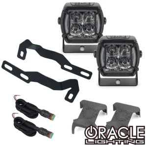 Toyota Tacoma Ditch Lights - A-Pillar Hood Mount - ORACLE Lighting - VEGA Series 4 Spotlights - `16-`23
