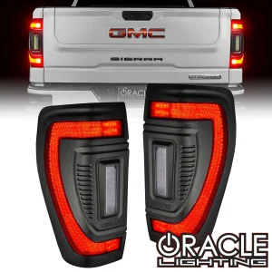 GMC Sierra 1500 LED Tail Lights - Flush Mount - Oracle Lighting - Red - '19 - '23
