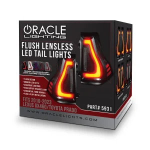 Toyota Prado LED Tail Lights - ORACLE Lighting - Flush Lensless - Black Series - Black - `10-`23