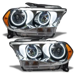Dodge Durango Headlight Assemblies - ORACLE Lighting - SMD Halogen - ColorSHIFT w/ BC2 Controller - Chrome - `11-`13