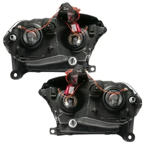 Dodge Durango Headlight Assemblies - ORACLE Lighting - SMD Halogen - ColorSHIFT w/ BC2 Controller - Chrome - `11-`13