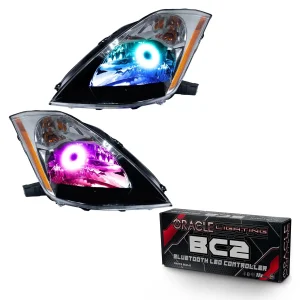 Nissan 350Z Headlight Assemblies - ORACLE Lighting - SMD HL (HID Style) w/ BC2 Controller - ColorSHIFT - `03-`05