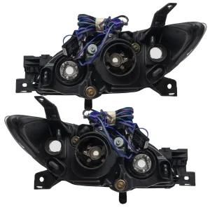 Mazda 3 Headlight Assemblies - ORACLE Lighting - Halogen Style - ColorSHIFT w/ BC2 Controller - `04-`09