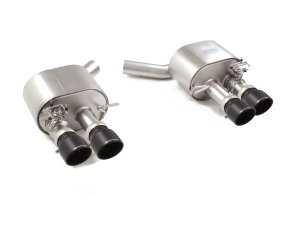 Audi S5 Performance Exhaust by Ragazzon - Rear Section w/ Valves - Evo Line - Dual Exit/ Quad Tip - Black Tips - 2024+