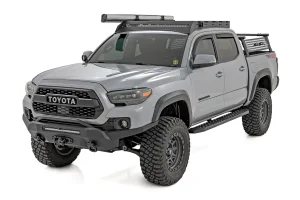 Toyota Tacoma Running Boards - Rough Country - RPT2 - Double Cab - Black - '16 - '23