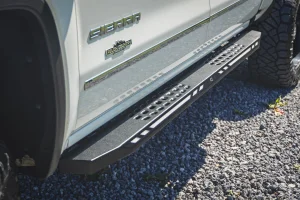 Chevrolet Silverado 1500 Running Boards - AC2 Amber/White LED - Rough Country - Crew Cab '07 - '18
