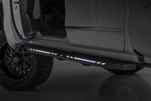 Chevrolet Silverado 1500 Running Boards - AC2 Amber/White LED - Rough Country - Crew Cab '07 - '18
