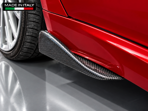 Alfa Romeo Giulia Side Skirt Flaps - Carbon Fiber - Stile Italia