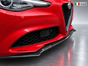 Alfa Romeo Giulia Front Spoiler - Carbon Fiber - Italia Style - Stile Italia - Base Model - V1 - One Piece Design 