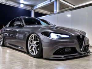 Alfa Romeo Giulia Front Spoiler - Carbon Fiber - Italia Style - Stile Italia - Base Model - V1 - One Piece Design 