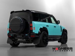 Land Rover Defender D110 & D130 Side Steps - Checker Pattern by Urban Automotive - Shadow Black
