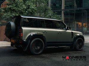 Land Rover Defender D110 & D130 Side Steps - Checker Pattern by Urban Automotive - Shadow Black
