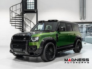 Land Rover Defender D110 & D130 Side Steps - Checker Pattern by Urban Automotive - Shadow Black