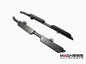 Land Rover Defender D110 & D130 Side Steps - Hex Pattern by Urban Automotive - Shadow Black