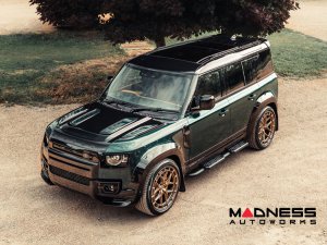 Land Rover Defender D110 & D130 Side Steps - Checker Pattern by Urban Automotive - Shadow Black