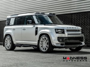 Land Rover Defender D110 & D130 Side Steps - Checker Pattern by Urban Automotive - Shadow Black