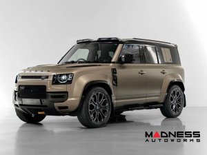 Land Rover Defender D110 & D130 Side Steps - Checker Pattern by Urban Automotive - Shadow Black