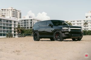 Rivian R1S Custom Wheels - S17-01 by Vossen - Satin Black