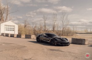 Chevrolet Corvette C7 Custom Wheels - EVO-4R by Vossen - Satin Black