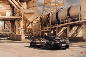 Chevrolet Corvette C7 Custom Wheels - EVO-4R by Vossen - Satin Black