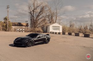 Chevrolet Corvette C7 Custom Wheels - EVO-4R by Vossen - Satin Black