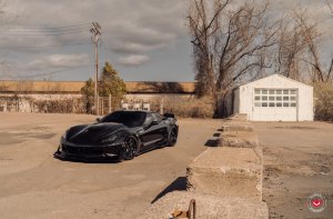 Chevrolet Corvette C7 Custom Wheels - EVO-4R by Vossen - Satin Black
