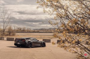 Chevrolet Corvette C7 Custom Wheels - EVO-4R by Vossen - Satin Black