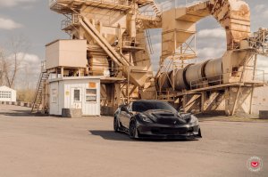 Chevrolet Corvette C7 Custom Wheels - EVO-4R by Vossen - Satin Black